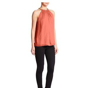 DVF Aubrey Two Golden Chain in Coral (Size Large)